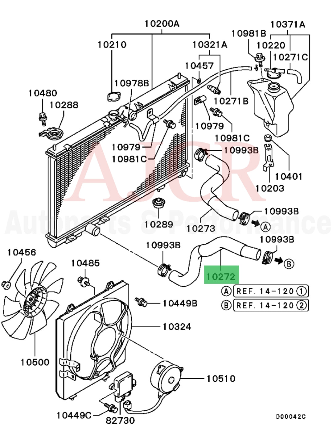 Mitsubishi Radiator Hose Evo 7-9