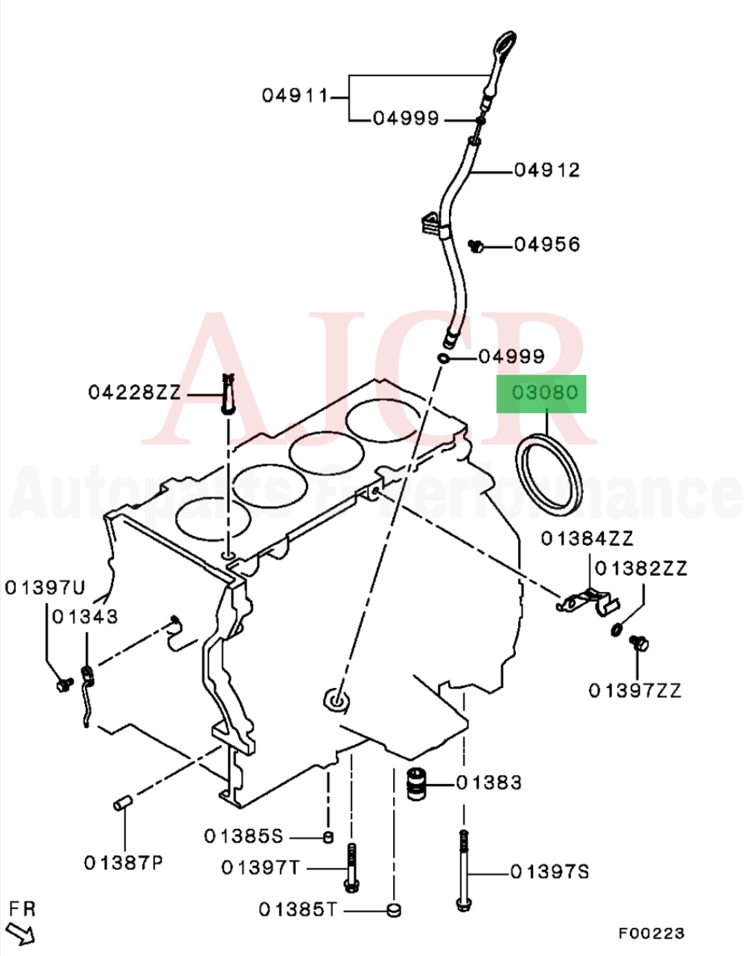 Mitsubishi Rear Main Seal Lancer/ASX 4B11 (NO TURBO)