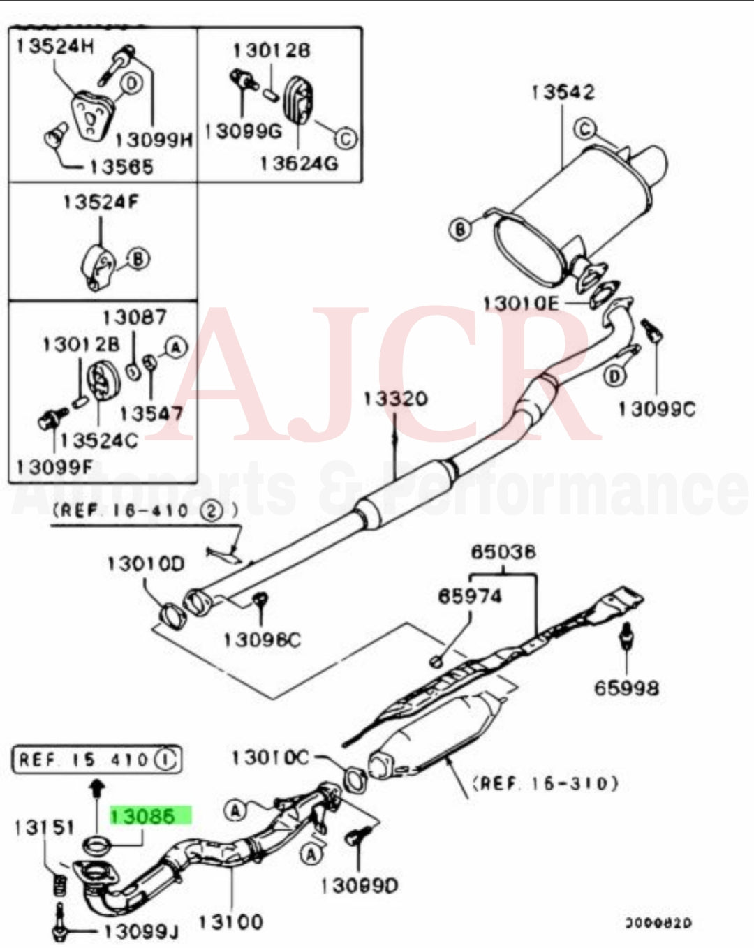 Mitsubishi Downpipe Seal Ring (Donut Gasket) Evo 7-9/X