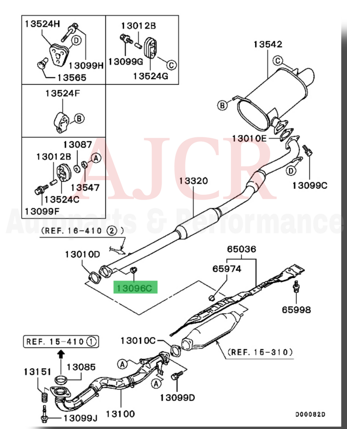 Mitsubishi Exhaust Nut Evo 7-9/X