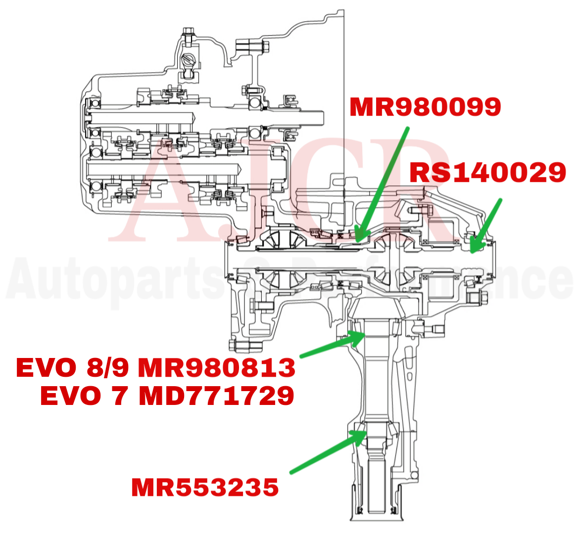 Mitsubishi Transfer Case Bearing Evo 7-9