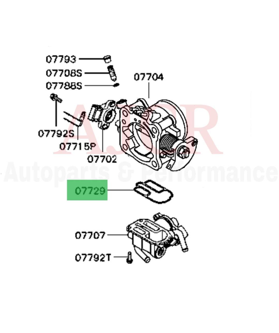 Mitsubishi Throttle Fast Idle Air Valve Seal Evo 4-6