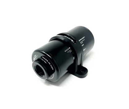 BPR billet inline fuel filter with 10 micron microglass filter element