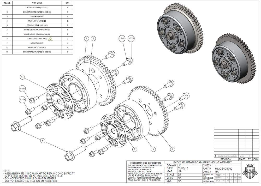 Magnus 4B11 Adjustable Cam Gears/MIVEC Delete