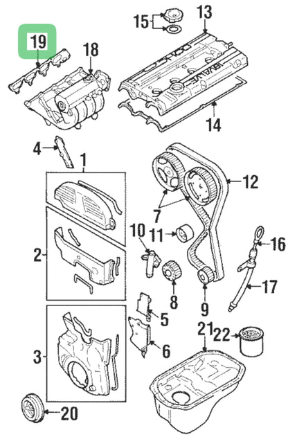 Mitsubishi Intake Manifold Gasket Evo 1-3 / 2G DSM