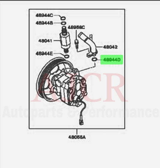 Mitsubishi P/S Pump Suction Pipe Oring Evo 7-9