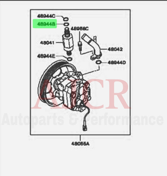 Mitsubishi P/S Pump Lower Oring Evo 7-9