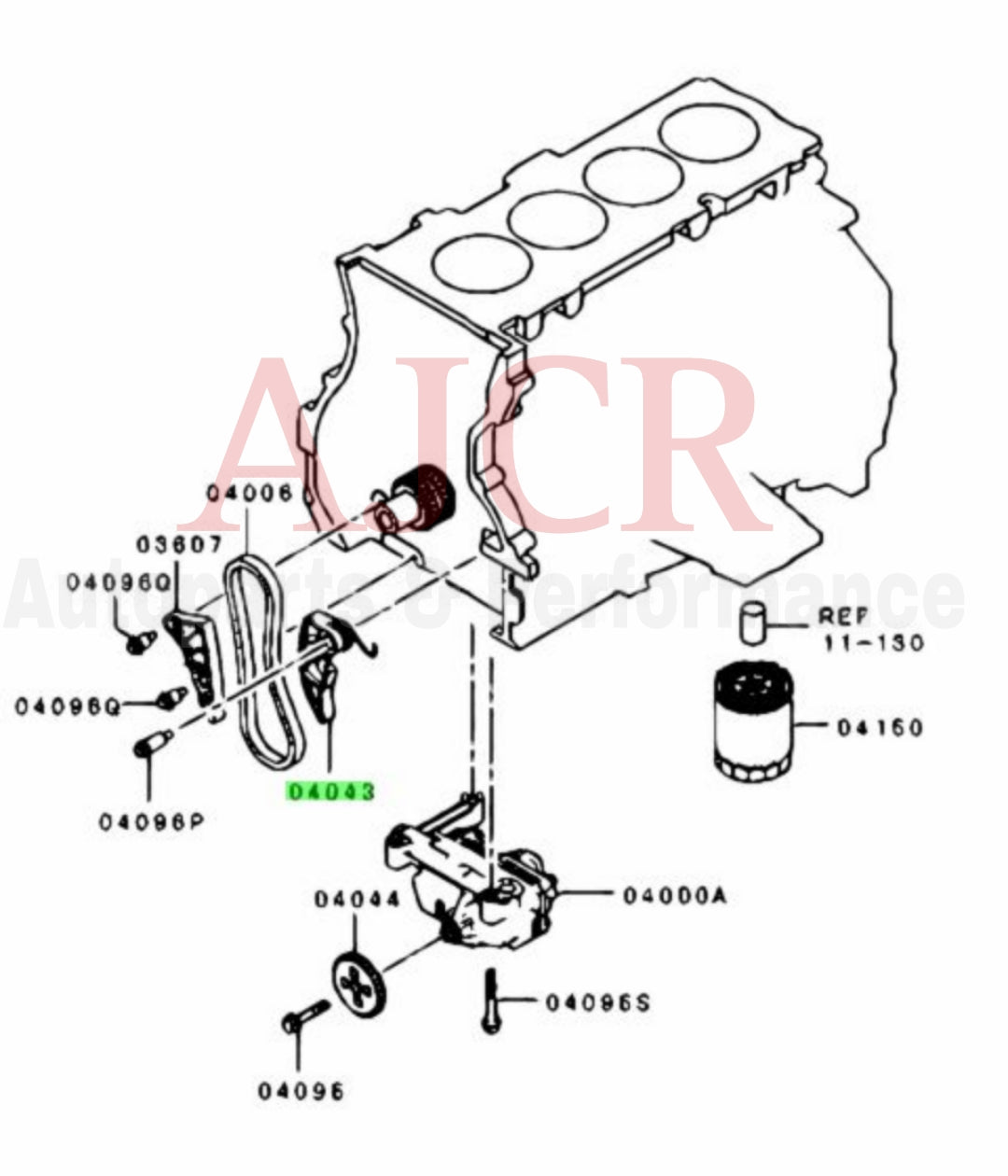 Mitsubishi Oil Pump Tensioner Guide Evo X