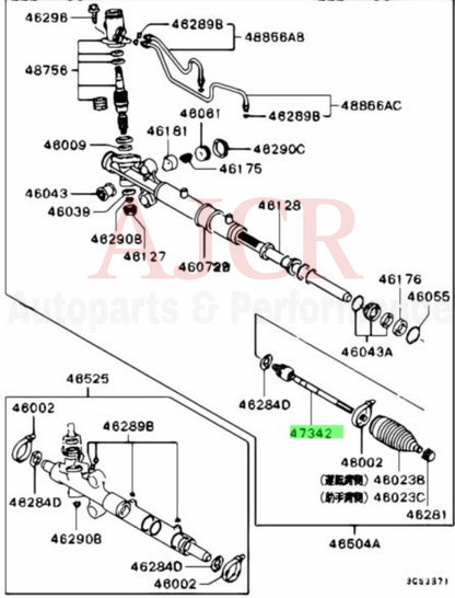 555 Inner Tie Rod Evo 7-9