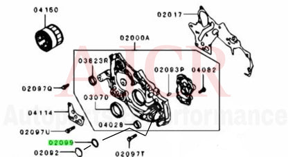 Mitsubishi Front Case Castle Plug Oring Evo 1-9/DSM