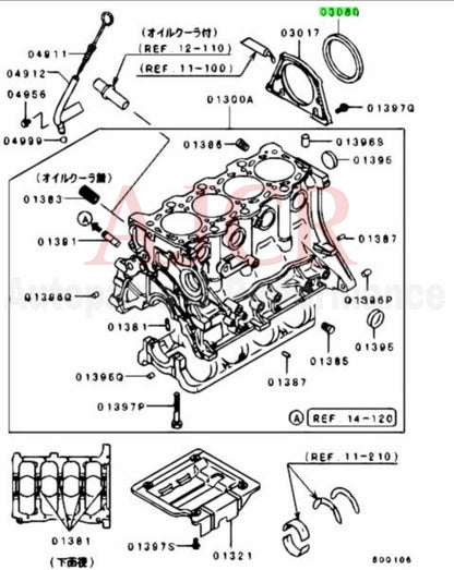 Mitsubishi Rear Main Oil Seal Evo 4-9/DSM 7-Bolt.