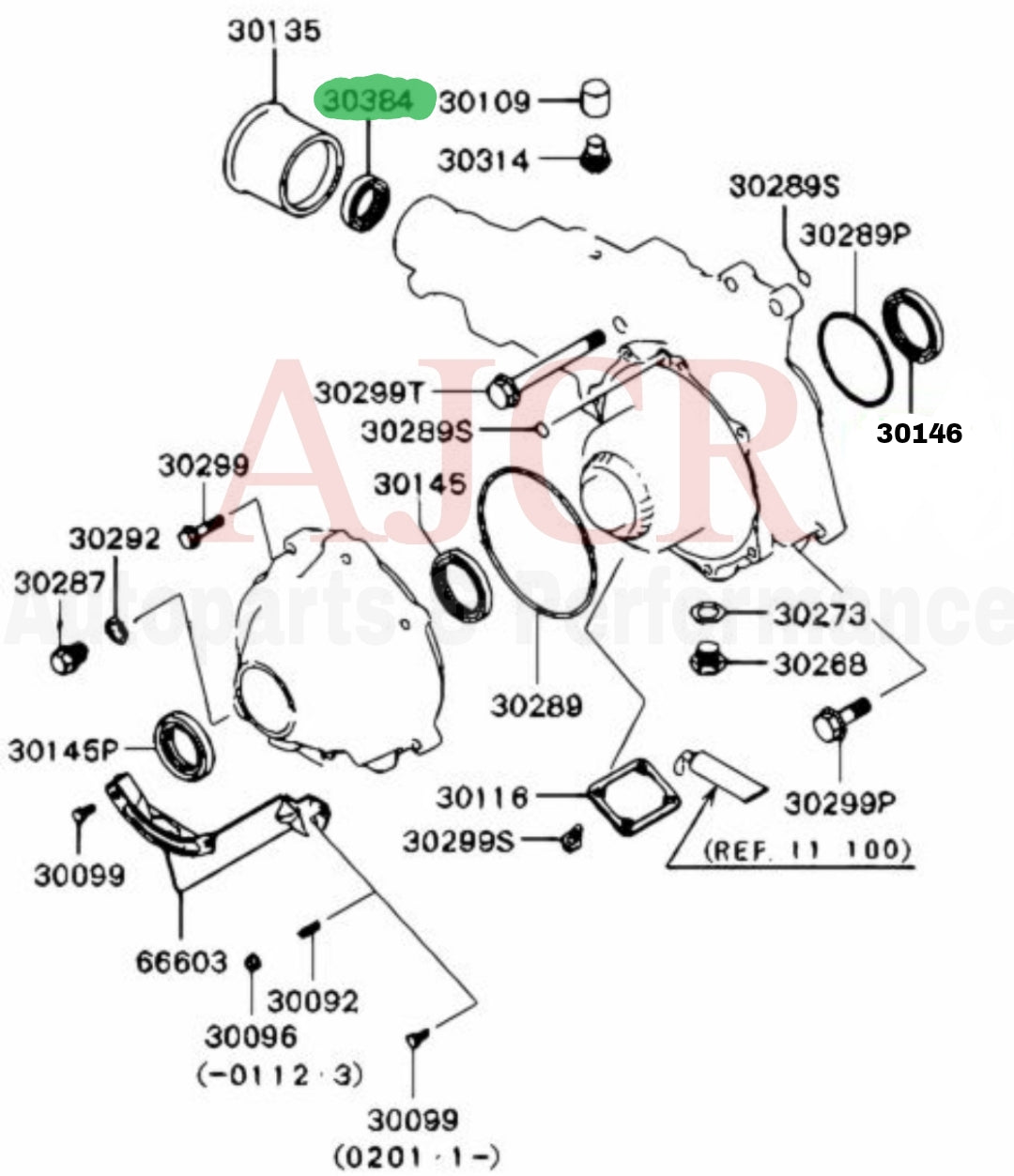 Mitsubishi Transfer Rear Output Shaft Seal Evo 7-9/Airtek/Outlander