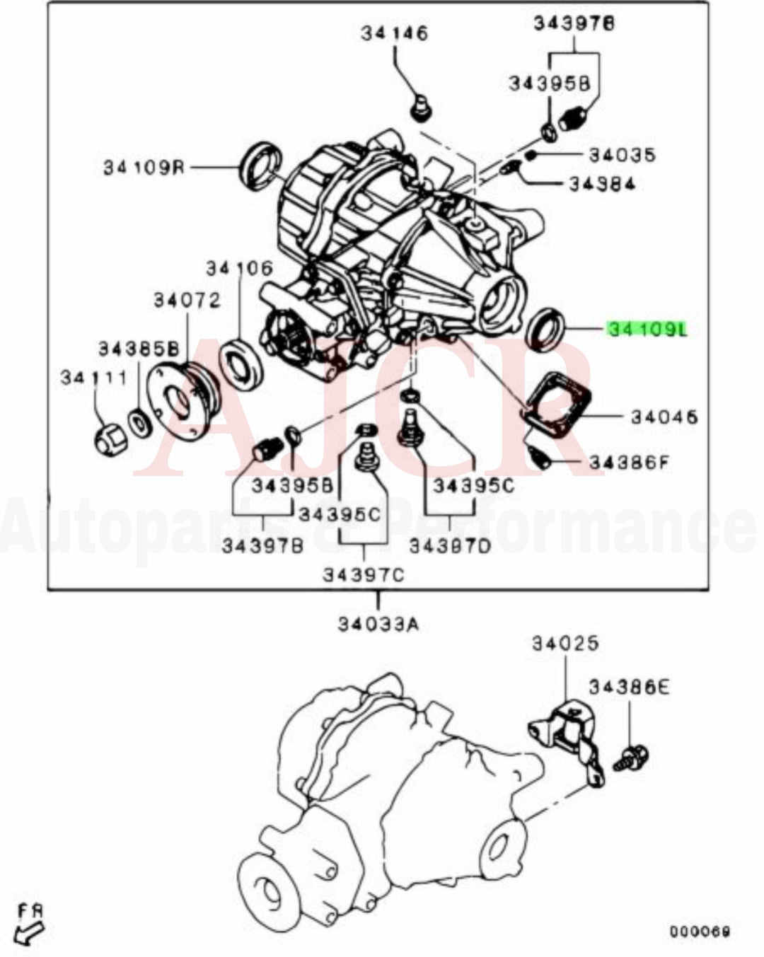 Mitsubishi Rear LH Axle Seal Evo X