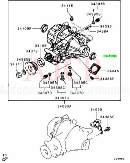 Mitsubishi Rear LH Axle Seal Evo X
