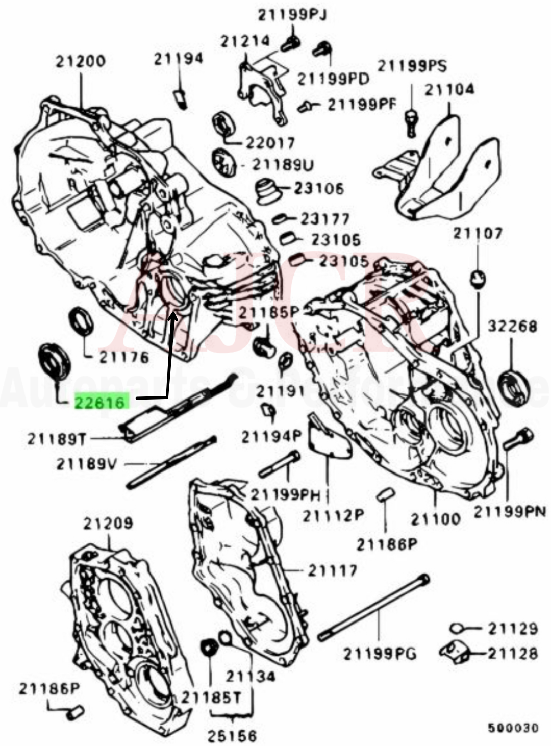 Mitsubishi Front LH Axle Seal 1G/2G DSM AWD