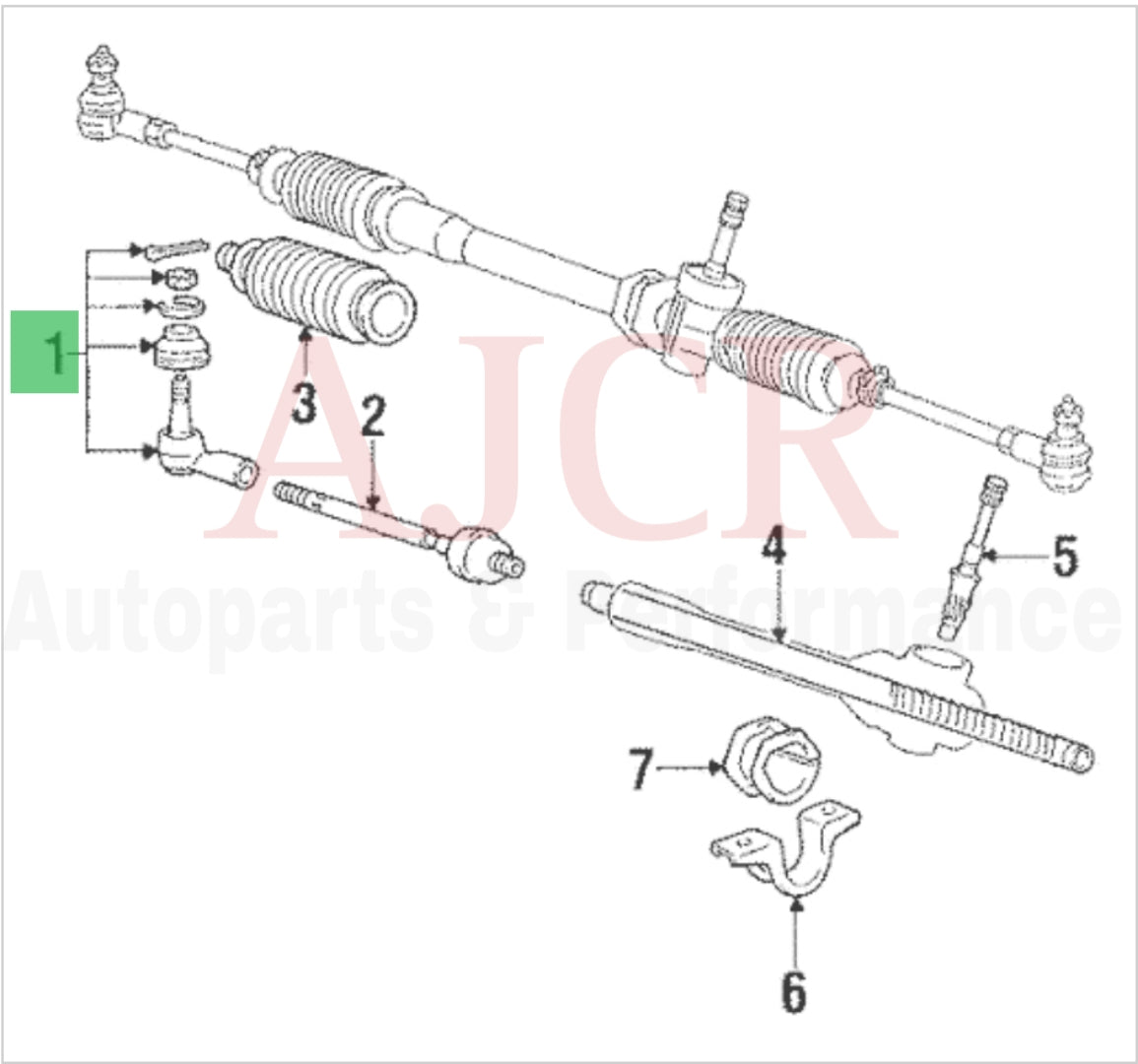 Mitsubishi Front Outer Tie Rod Evo 4-6/2G DSM