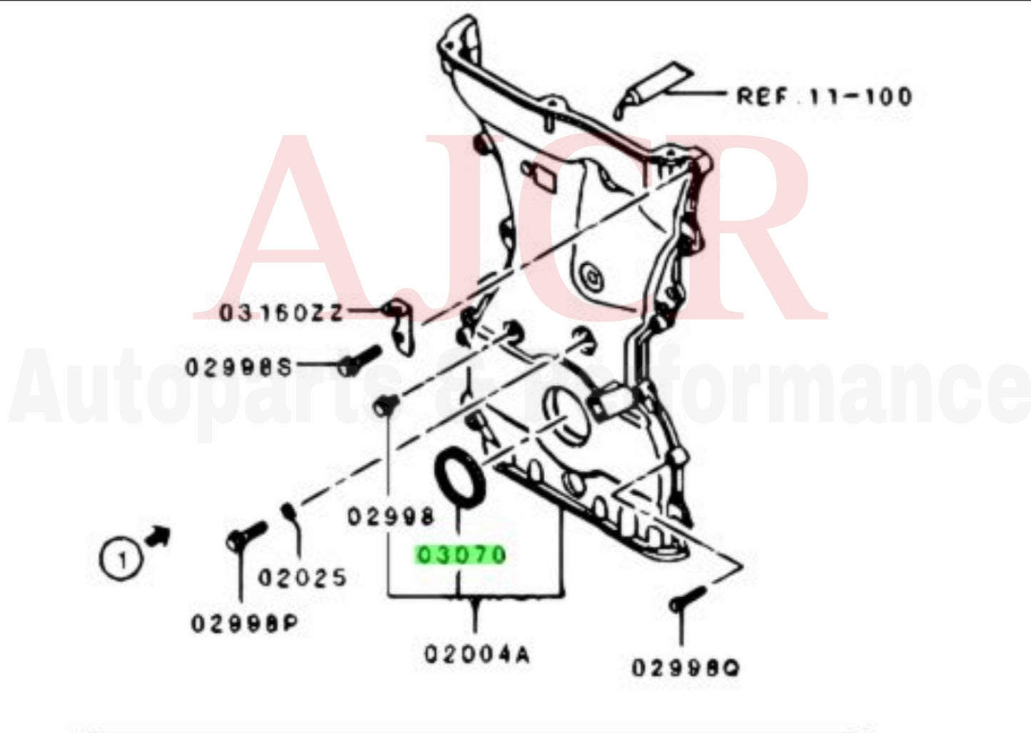 Mitsubishi Front Cover Crankshaft Seal Evo X