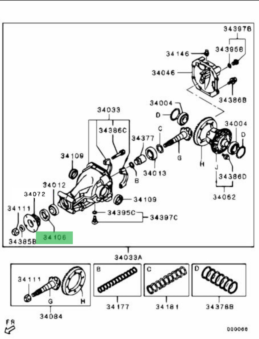 Mitsubishi Rear Differential Seal Evo I-X/DSM
