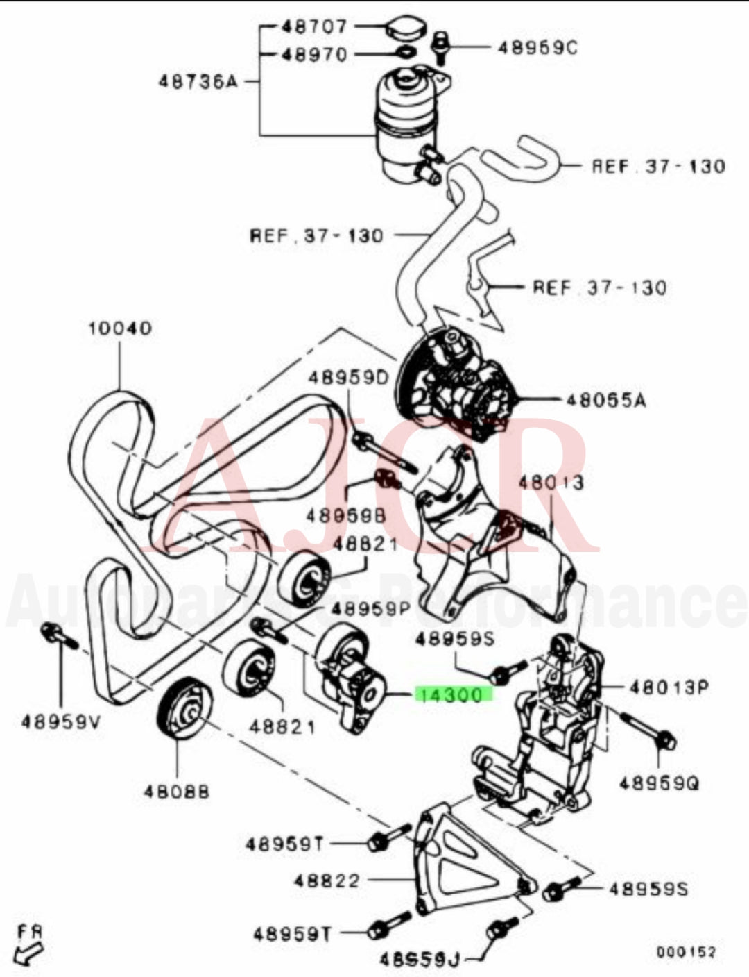 Mitsubishi Alternator Tensioner Pulley Evo X