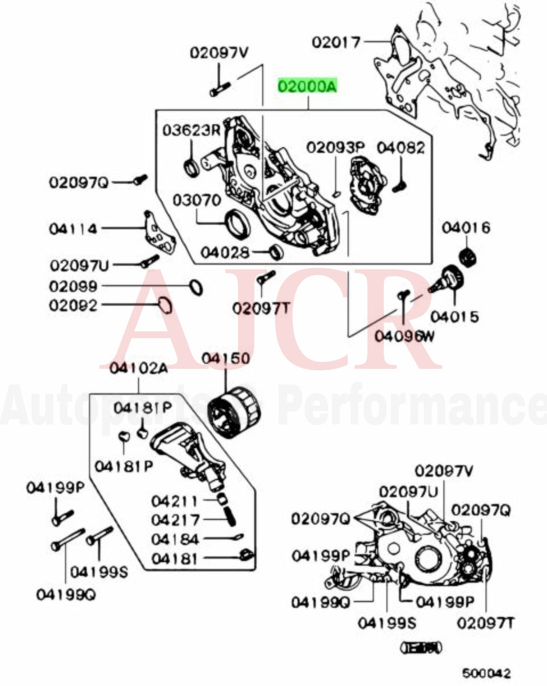 Mitsubishi Oil Pump Assy. 1G/2G DSM 7-Bolt