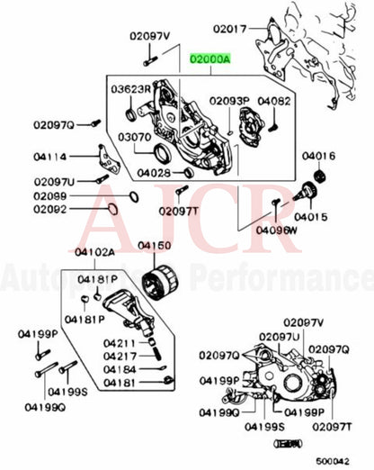 Mitsubishi Oil Pump Assy. 1G/2G DSM 7-Bolt