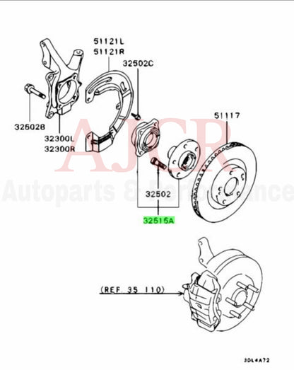 GMB Front Wheel Bearing Assy. Evo 7-9