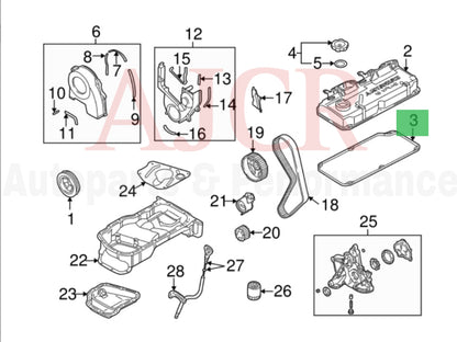 Fel-Pro Valve Cover Gasket Kit Mirage 1.8L 4G93/Lancer 2.0L 4G94