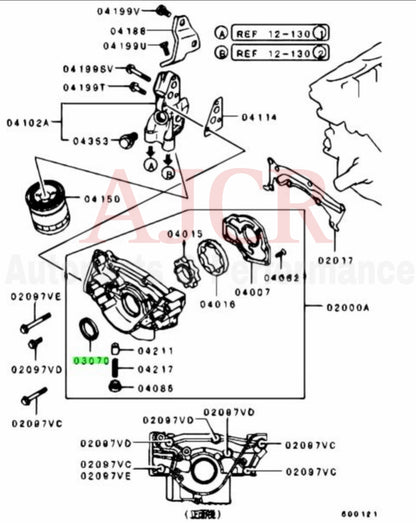 Mitsubishi Front Main Crankshaft Seal V6 3.0/3.5/3.8L
