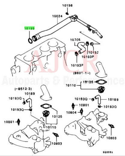 Mitsubishi Coolant Pipe Oring Evo/DSM/VR-4