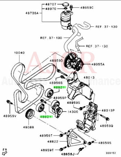 Hyundai Metal Serpentine Idler Pulley Evo X