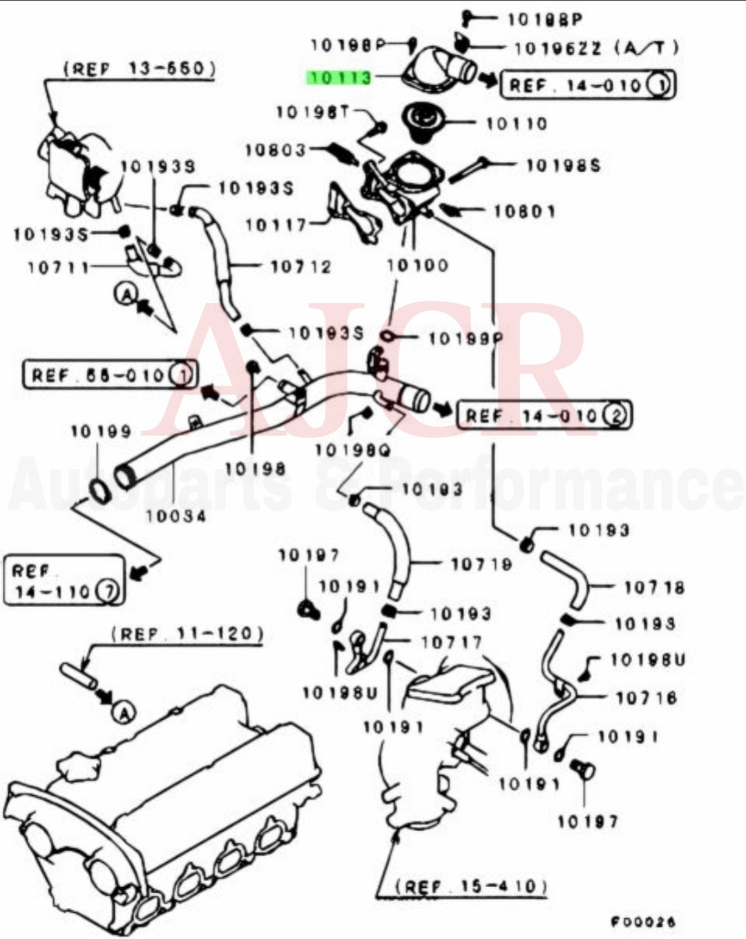 Mitsubishi Water Neck Evo 9