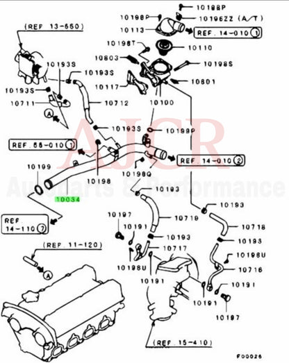 Mitsubishi Water Pipe Evo 9