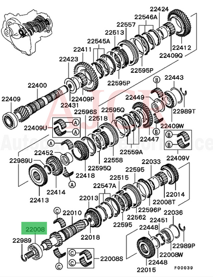 Mitsubishi Input Shaft Ball Bearing Evo 4-9 5-Speed