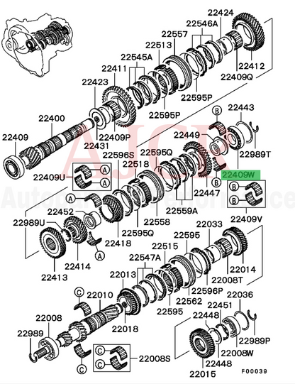 Mitsubishi Output Shaft Ball Bearing Evo 4-9