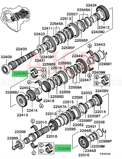 Mitsubishi Needle Bearing  Evo 4-9 5-Speed