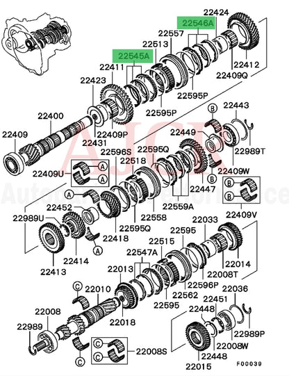 Mitsubishi 1st/2nd Gear Synchro Ring Evo 8-9 5-Speed