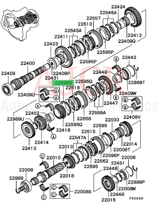 Mitsubishi 5th Gear Synchro Ring Eclipse V6 00-03 3.0L 5-Speed
