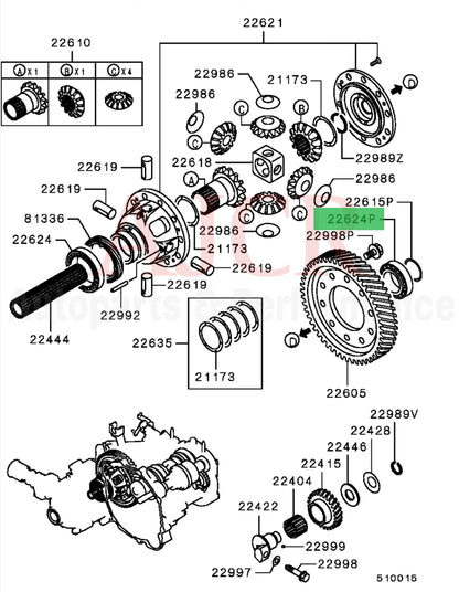 Mitsubishi Center Diff Case Bearing Evo 4-9