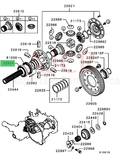 Mitsubishi Center Diff Case Bearing Evo 4-9