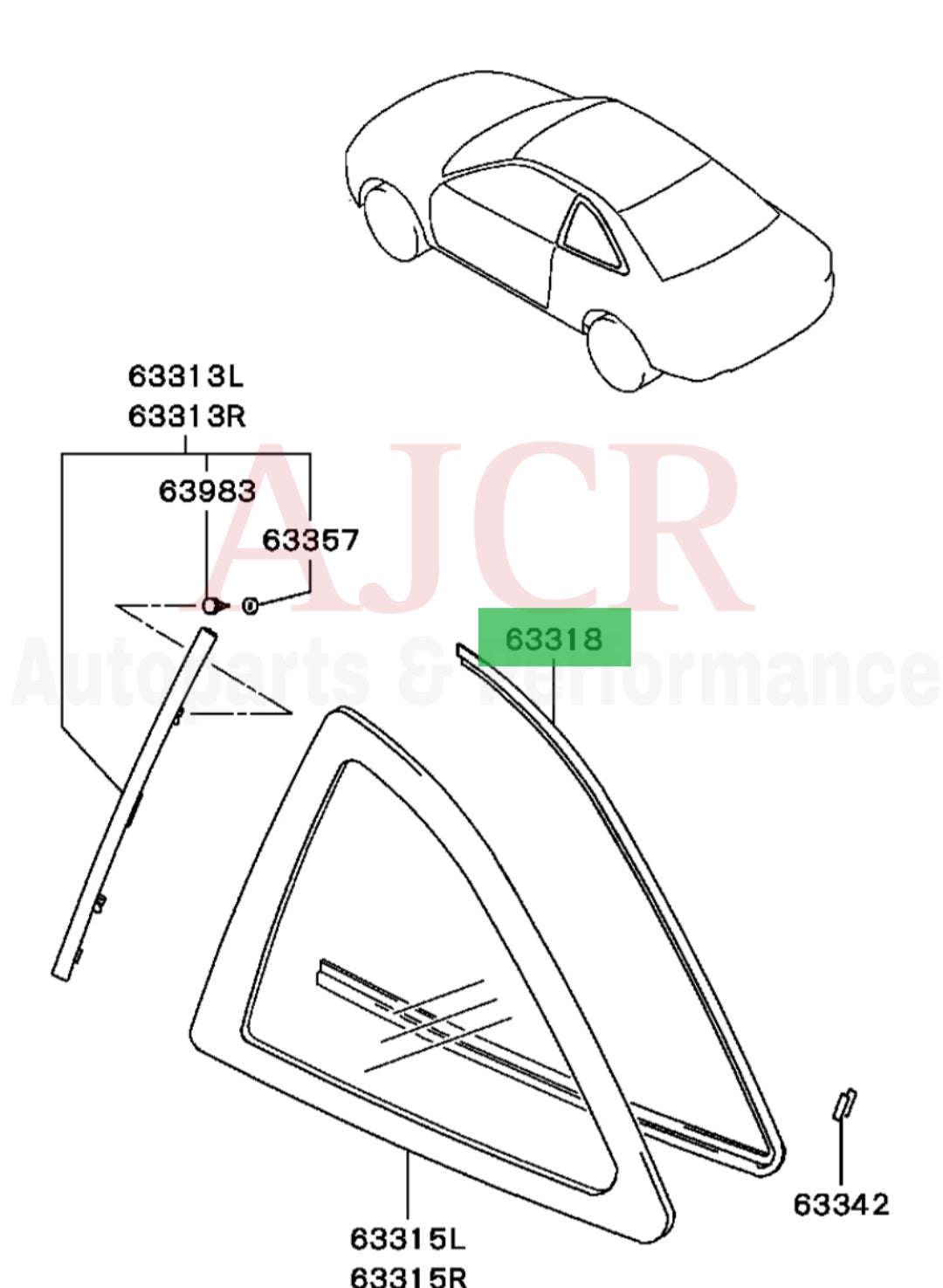 Mitsubishi QTR Window Seal