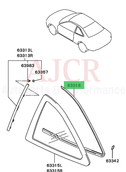 Mitsubishi QTR Window Seal