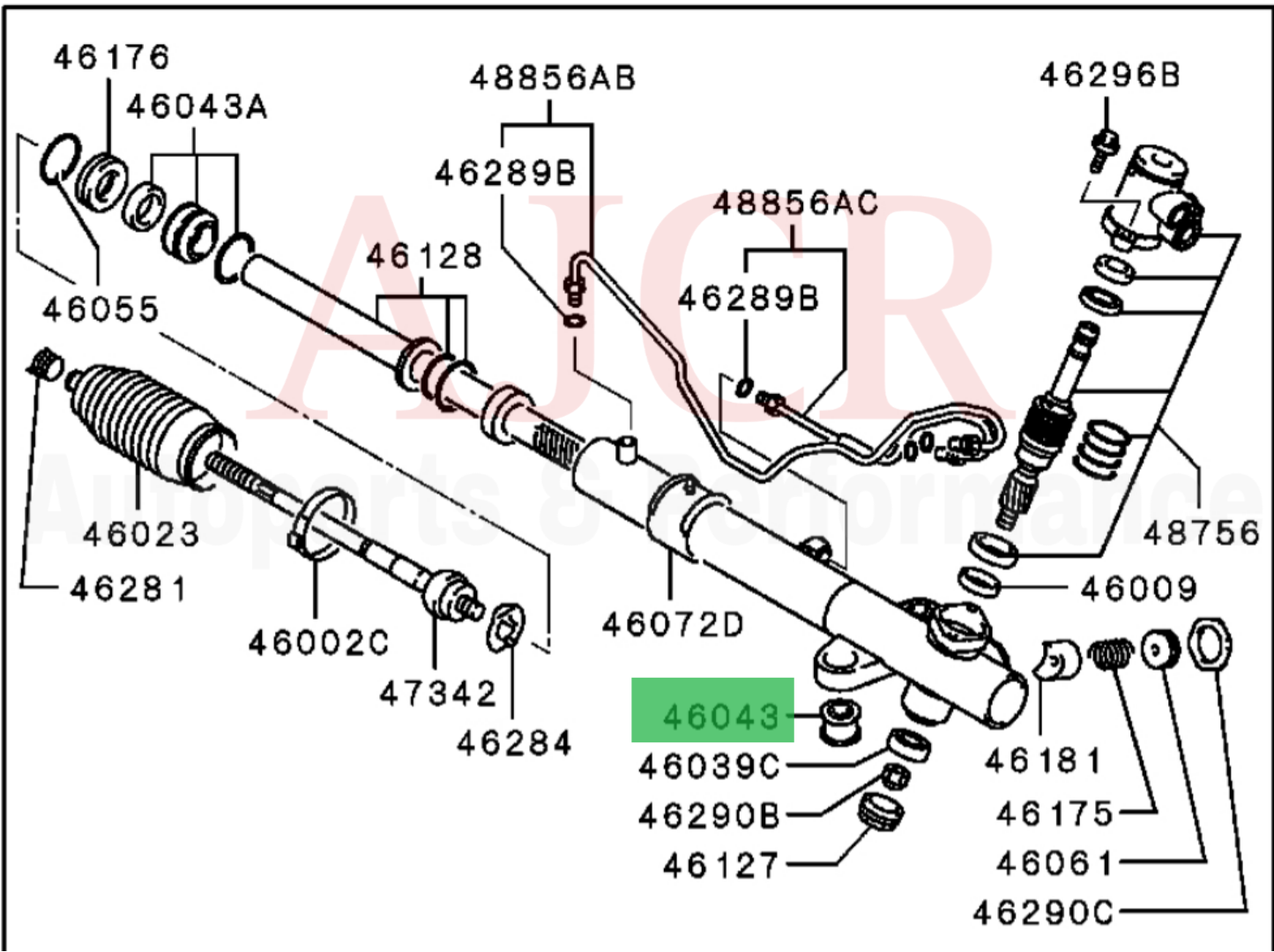 Mitsubishi Rack & Pinion Bushing Evo 7-9