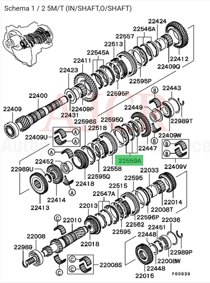 Mitsubishi Reverse Gear Synchro Ring Evo 4-7 5-Speed