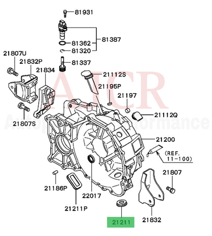 Mitsubishi Clutch Inspection Hole Cover Evo 4-X/Eclipse V6 00-05