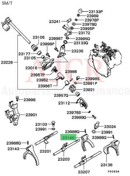Mitsubishi Gears Fork Eclipse V6 3.0L 5-Speed 00-05