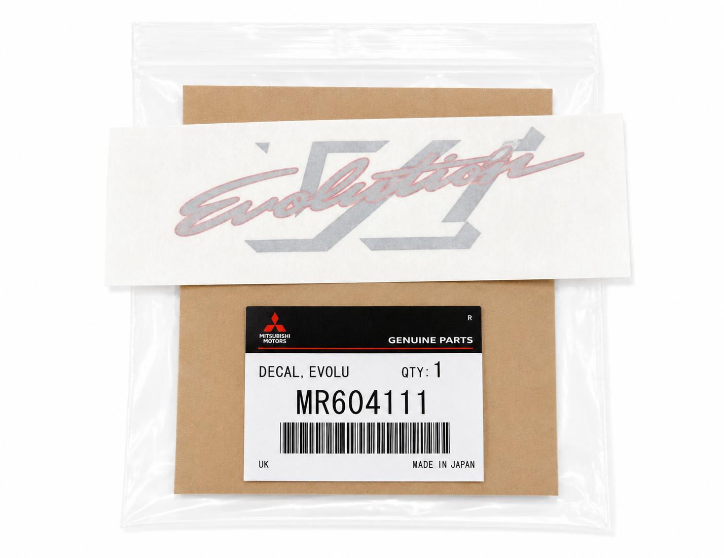 Mitsubishi Evolution VI Trunk Decal Evo 6