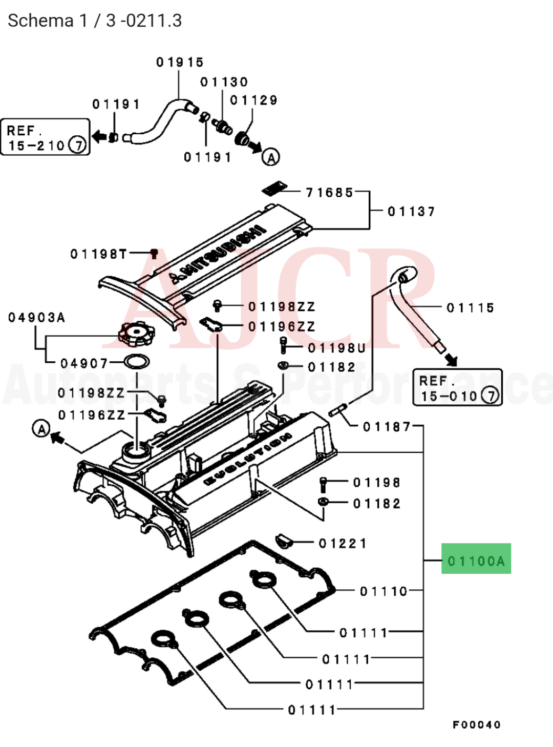 Mitsubishi JDM Valve Covers Evo 7