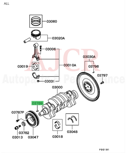 Mitsubishi 4G63/4G64/4G69 Crankshaft Key
