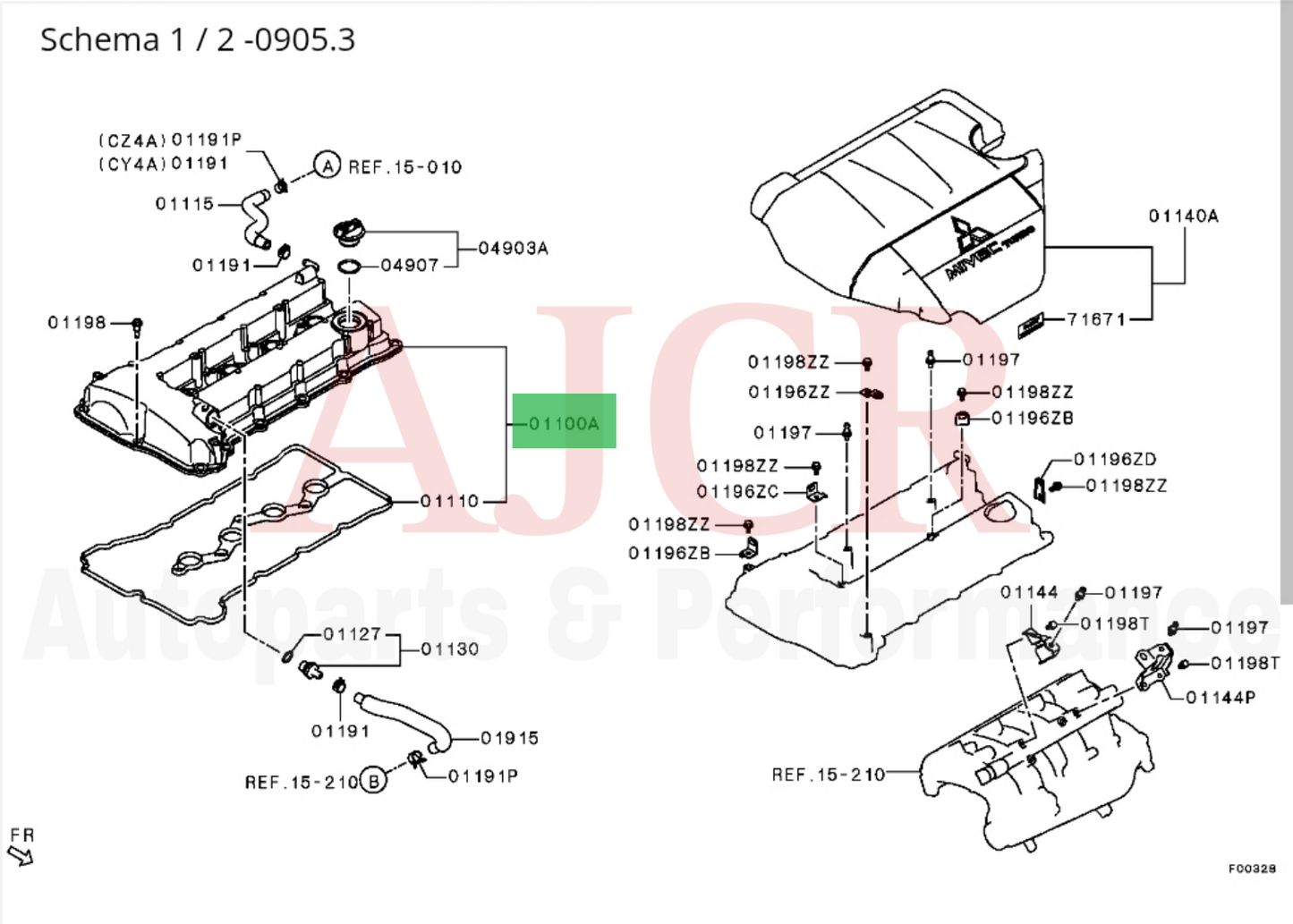 Mitsubishi Aluminum Valve Cover Evo X