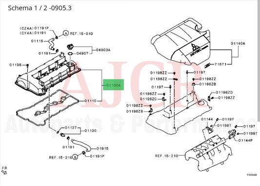 Mitsubishi Aluminum Valve Cover Evo X